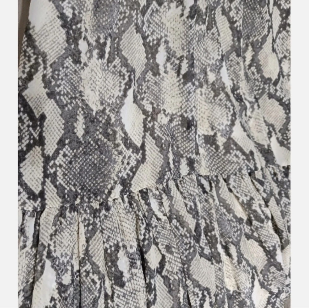 Zara Snake Print Midi Dress Size XS ( No Belt.) - Picture 9 of 9